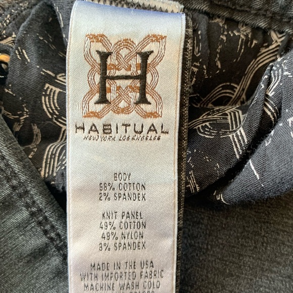 Faded Black Stretch Knit Panel Slim Leg Jeans { Habitual } - Picture 9 of 13